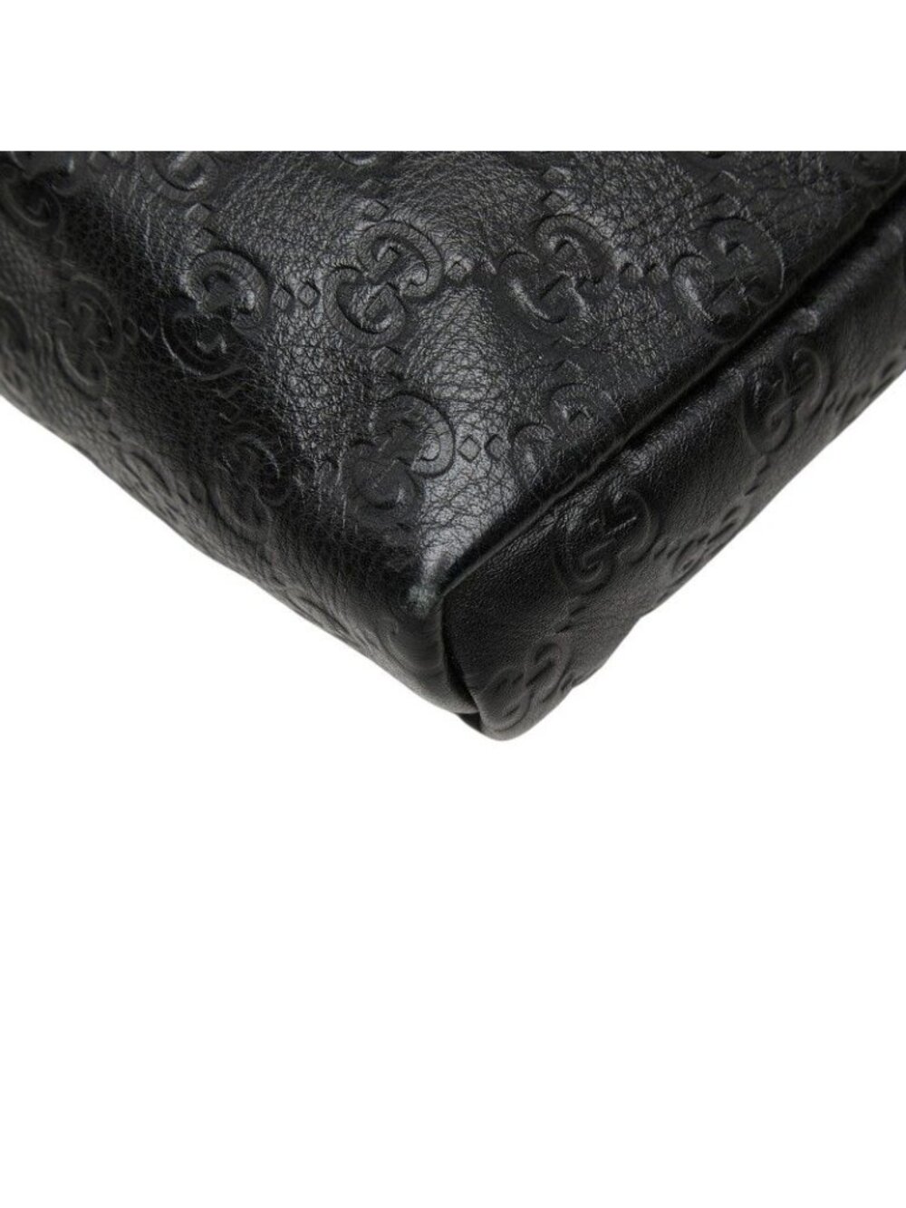 Gucci Guccissima Crossbody Shoulder Bag Black Leather - Picture 7 of 10